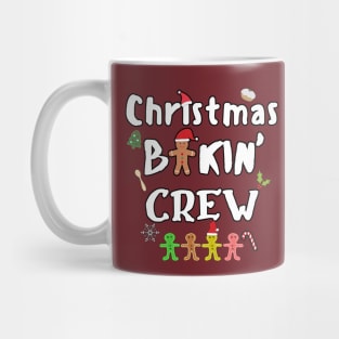 Christmas Baking Crew typography and cute doodle Mug